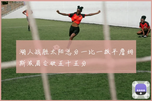 湖人战胜太阳总分一比一扳平詹姆斯浓眉合砍五十五分